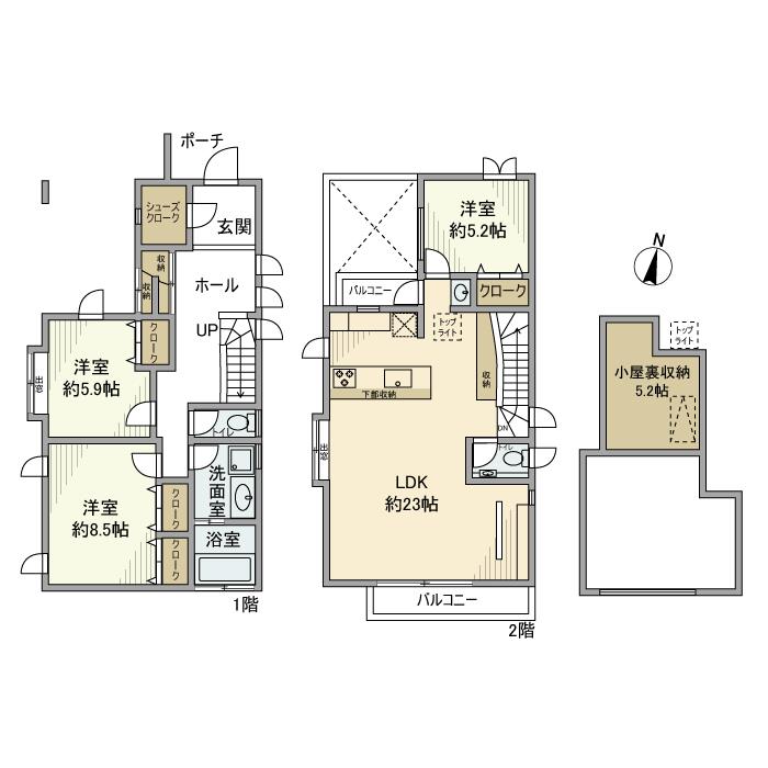 上用賀戸建 間取り