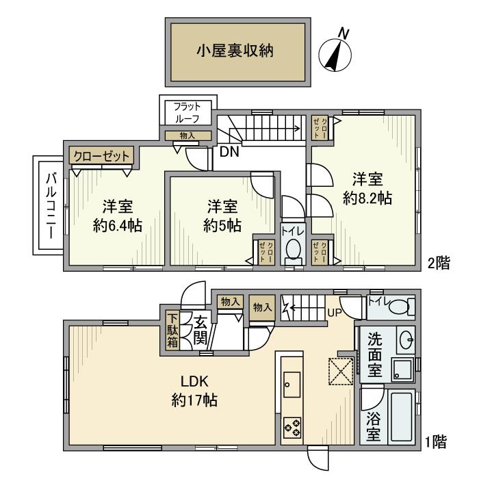 岡本戸建 間取り図