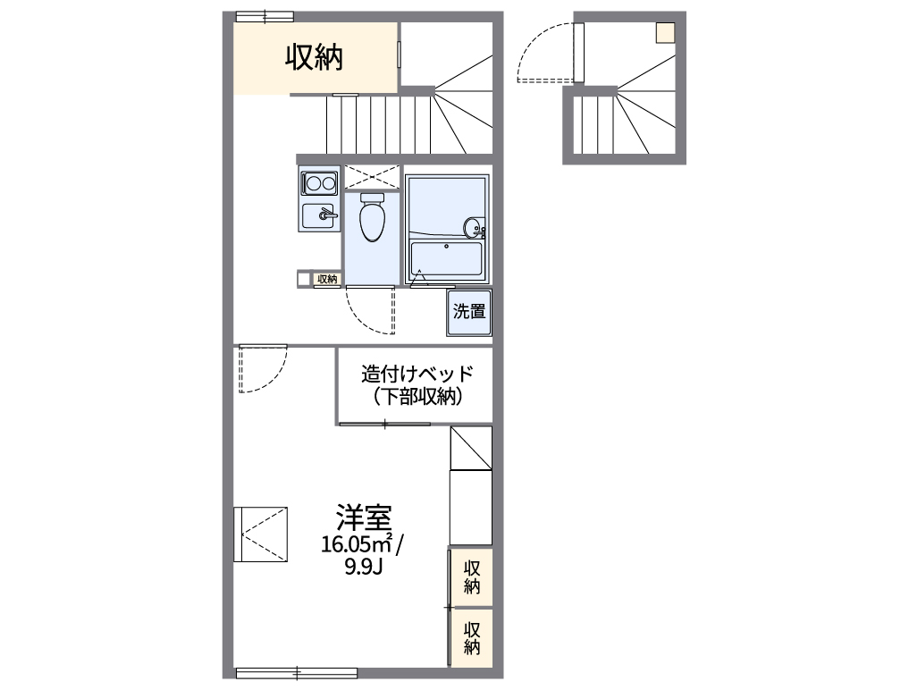 レオパレスベルタ千川 201号室 間取り