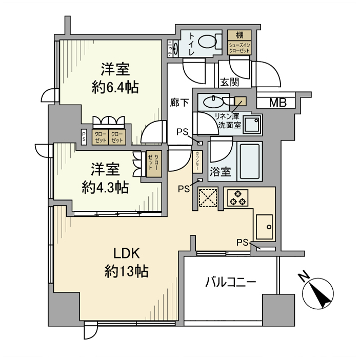 シティタワー池袋ウエストゲート 1001号室 間取り