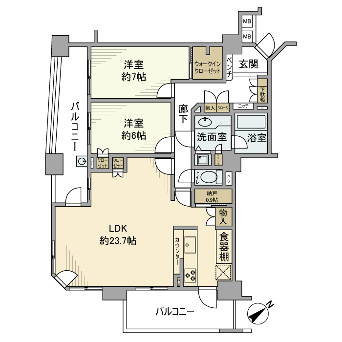 中落合パーク・ホームズ 間取り図