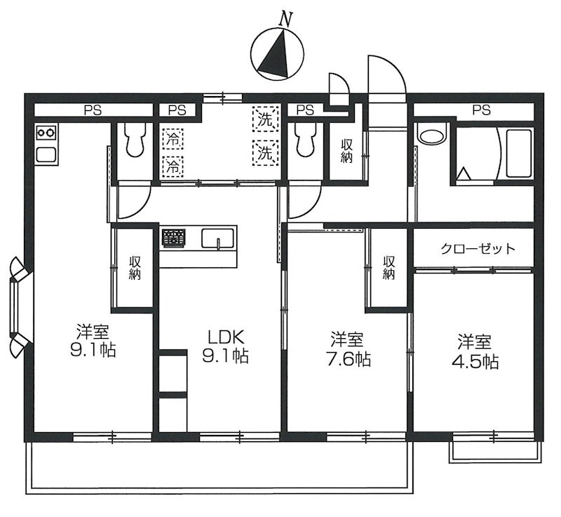 レオパレス潮音 201号室 間取り