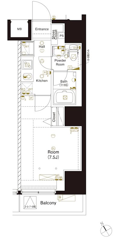 マーロ後楽園 間取り図