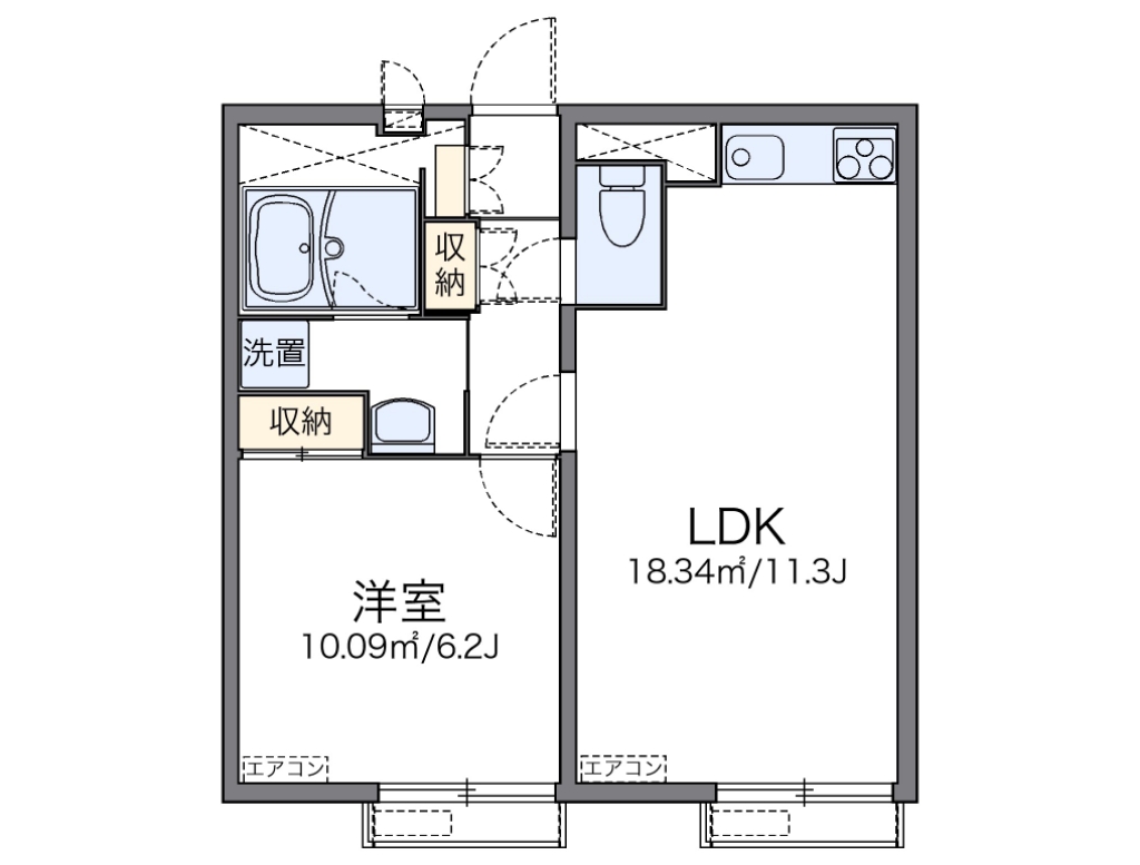 レオパレススペーシア　東池袋 間取り図