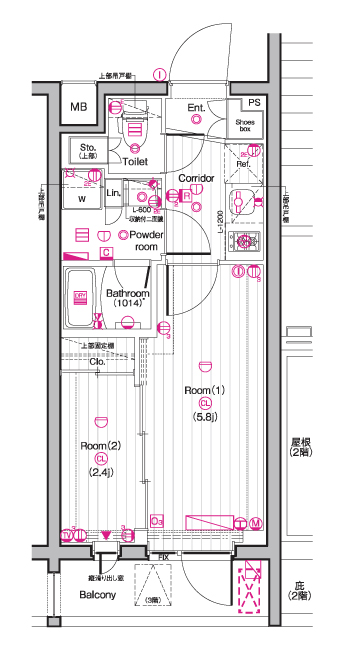 THE PREMIUM CUBE G 東中野 間取り図