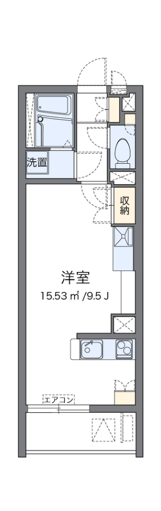レオネクストエクセルアサヒⅥ 間取り図