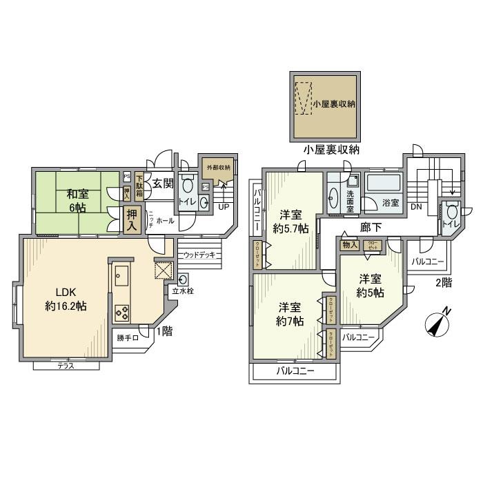 駒沢戸建 間取り図