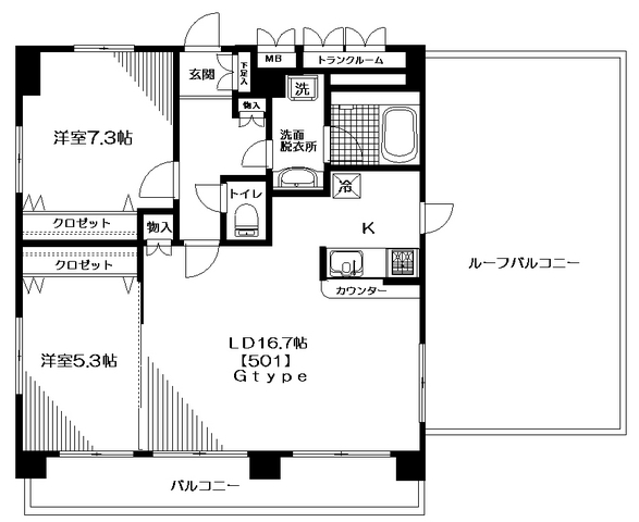 ノブレ浜田山 間取り図