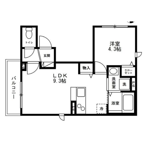 White Base 駒場 間取り図