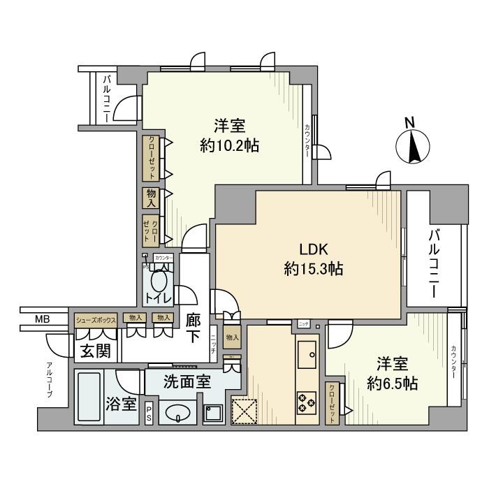 東新宿レジデンシャルタワー 1110号室 間取り