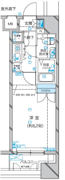 ヴィーダ・スカイコート品川 間取り図