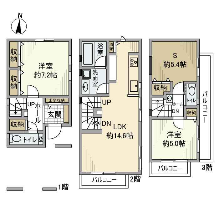 目黒本町戸建 間取り図