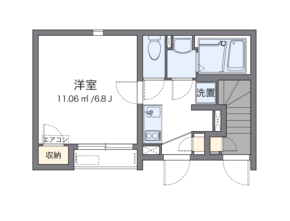 クレイノ桃井 間取り図