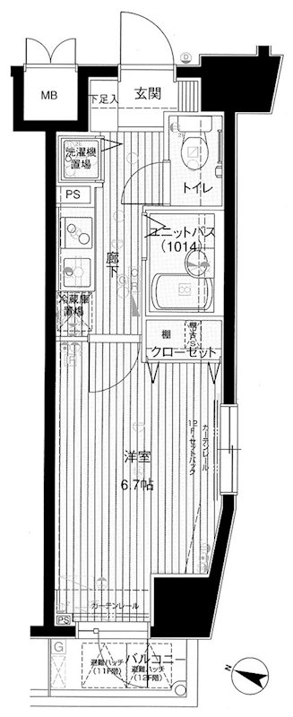 メインステージ西麻布Ⅱ 間取り図