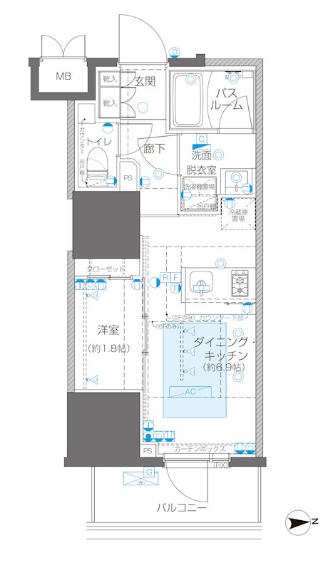 ZOOM信濃町 間取り図