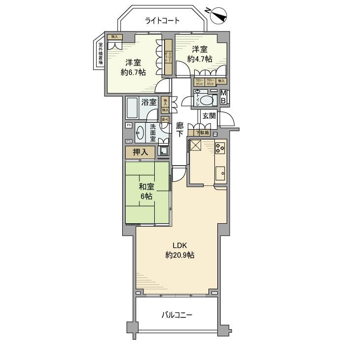 グローリオ駒沢大学 間取り図