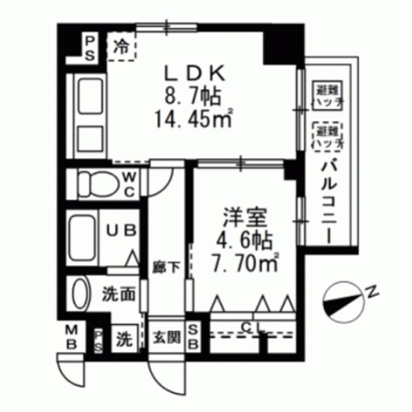 ラ・コリーヌ参宮橋 間取り図