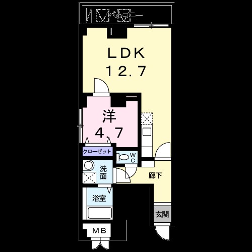 フレスクーラ神楽坂 間取り図