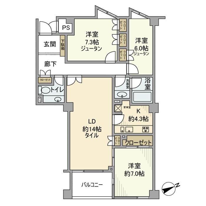 プレステージ浜田山 間取り図
