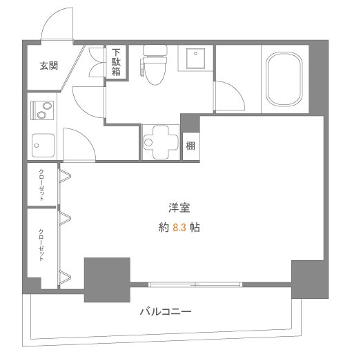 AXAS白金台 間取り図