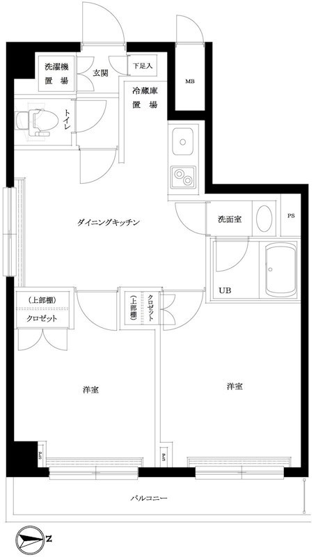 ルーブル野方伍番館 間取り図