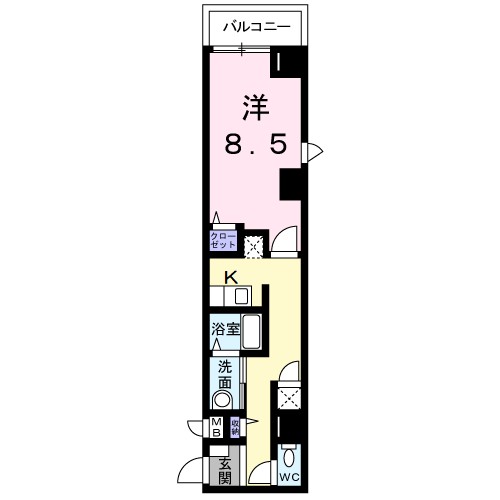 フレスクーラ神楽坂 間取り図