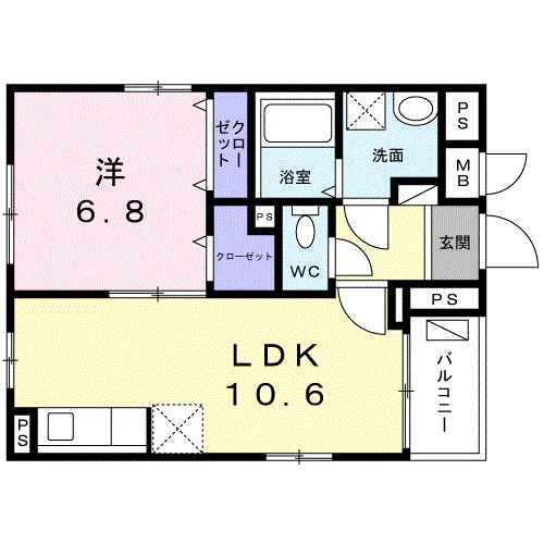 リズルーム（Ｒｉｚ　Ｒｏｏｍ 間取り図