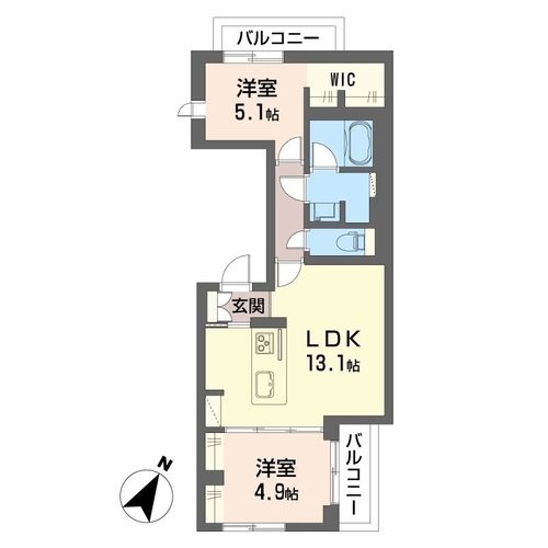 ロジェメント世田谷公園 301号室 間取り