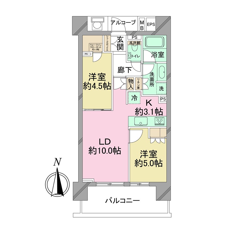 ベリスタ高井戸駅前５０６号室 間取り