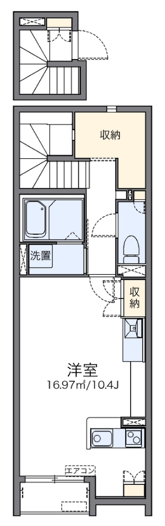 レオネクストカンフリエ 206号室 間取り