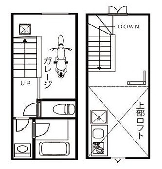 Ｆ－ｇａｒａｇｅ野方 F号室 間取り