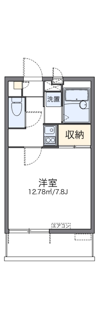 レオパレスマリンスター 302号室 間取り