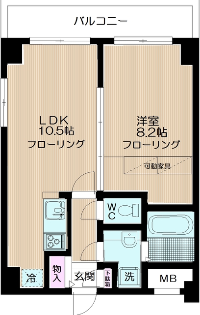 ソレイユほその 401号室 間取り