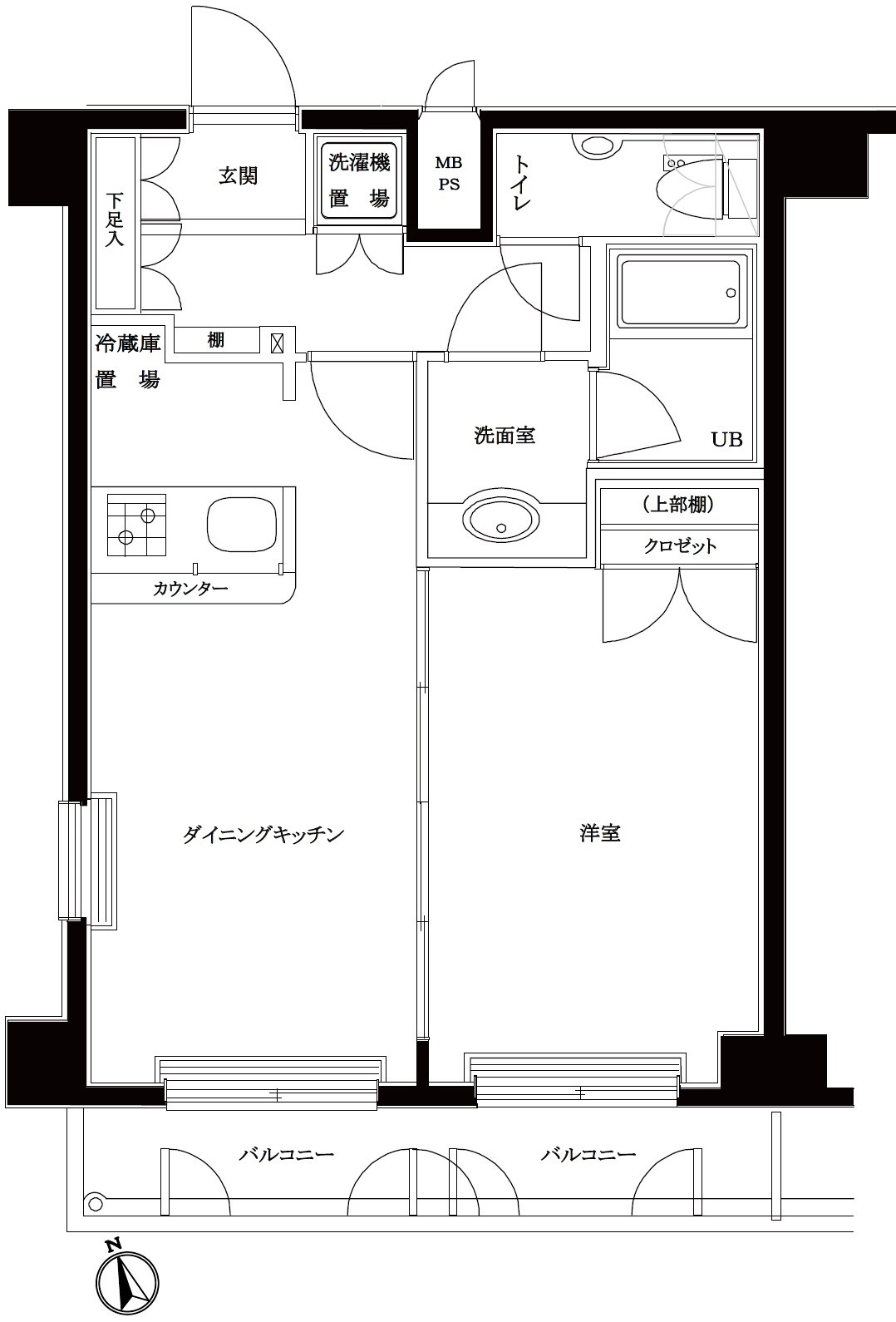 ルーブル鷺宮 703号室 間取り