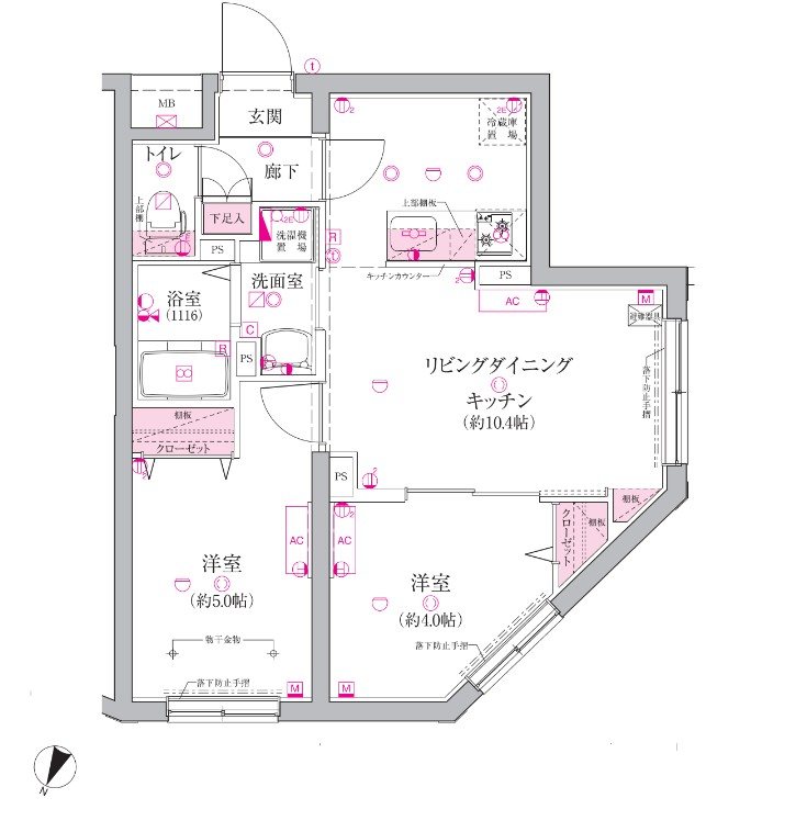 ベルシードステアー目黒碑文谷 401号室 間取り