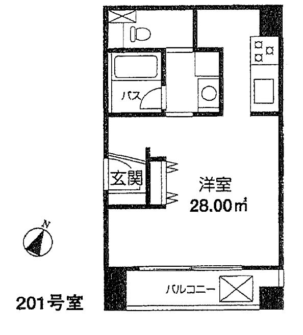 ＣＲＥＳＴ六本木Ⅱ 201号室 間取り