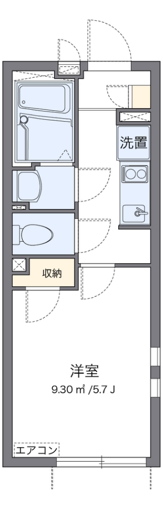 クレイノｋｅｙａｋｉ 101号室 間取り