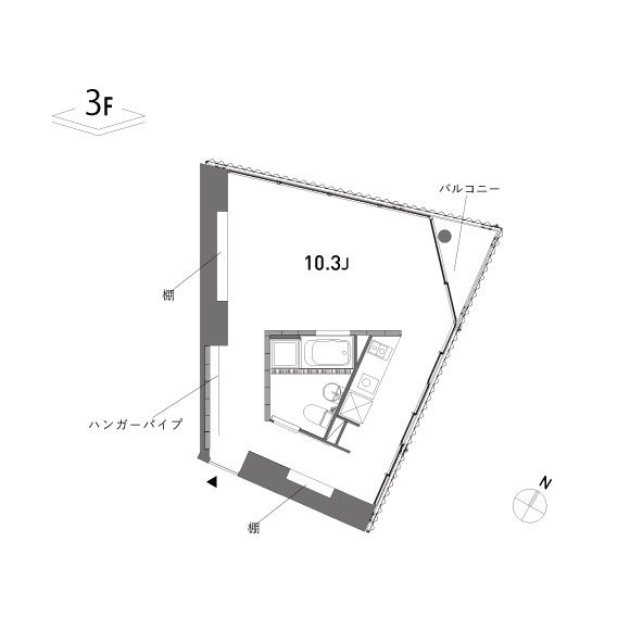 clover house 302号室 間取り