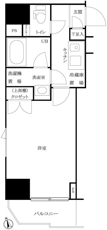 ルーブル新宿原町 503号室 間取り
