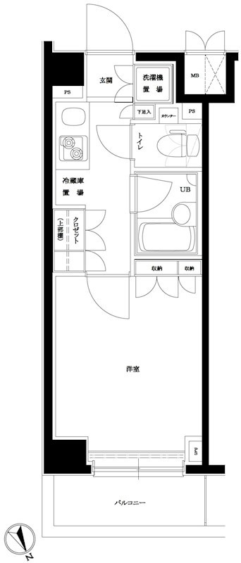 ルーブル目黒不動前 401号室 間取り