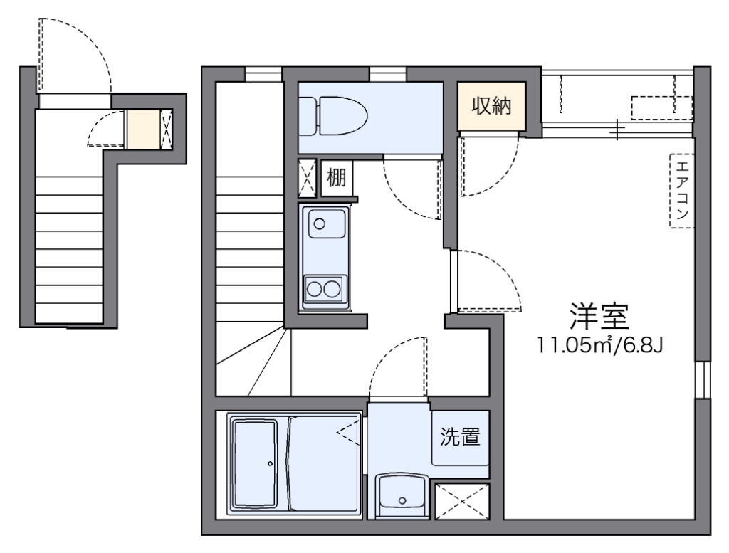 レオネクスト榊 204号室 間取り