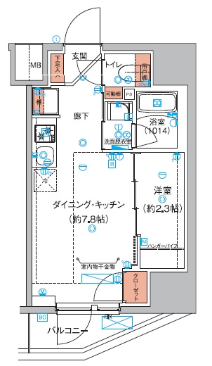 ハーモニーレジデンス巣鴨山手インサイド 104号室 間取り