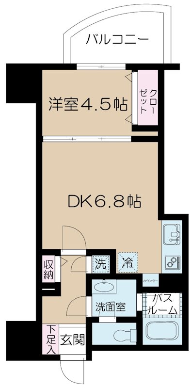 アクシア新宿御苑 709号室 間取り