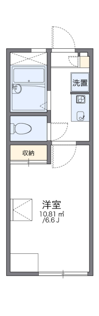レオパレスエバラ 103号室 間取り
