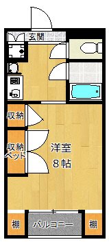 K2フラット 102号室 間取り