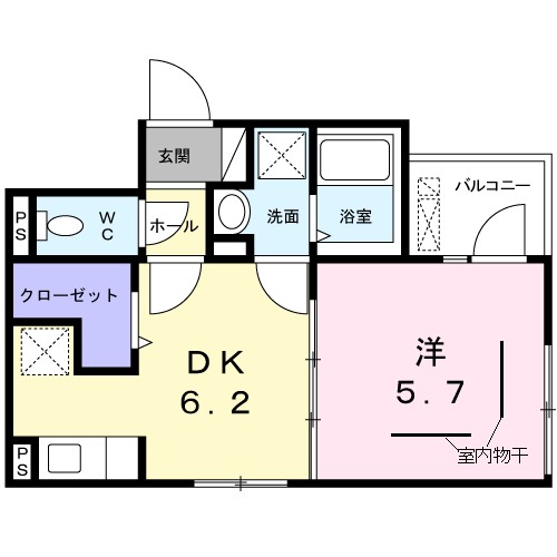 メゾン　ブランドブラン 201号室 間取り