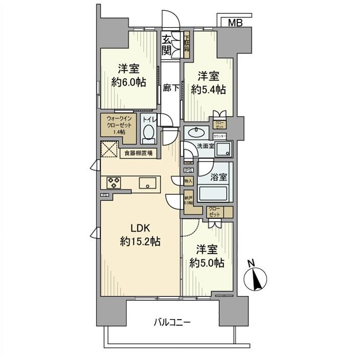 パークホームズ杉並上荻 401号室 間取り