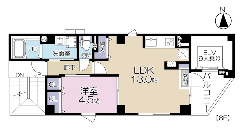LAND DEN舟町 801号室 間取り