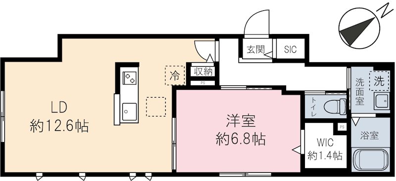 ConfortⅠ 101号室 間取り