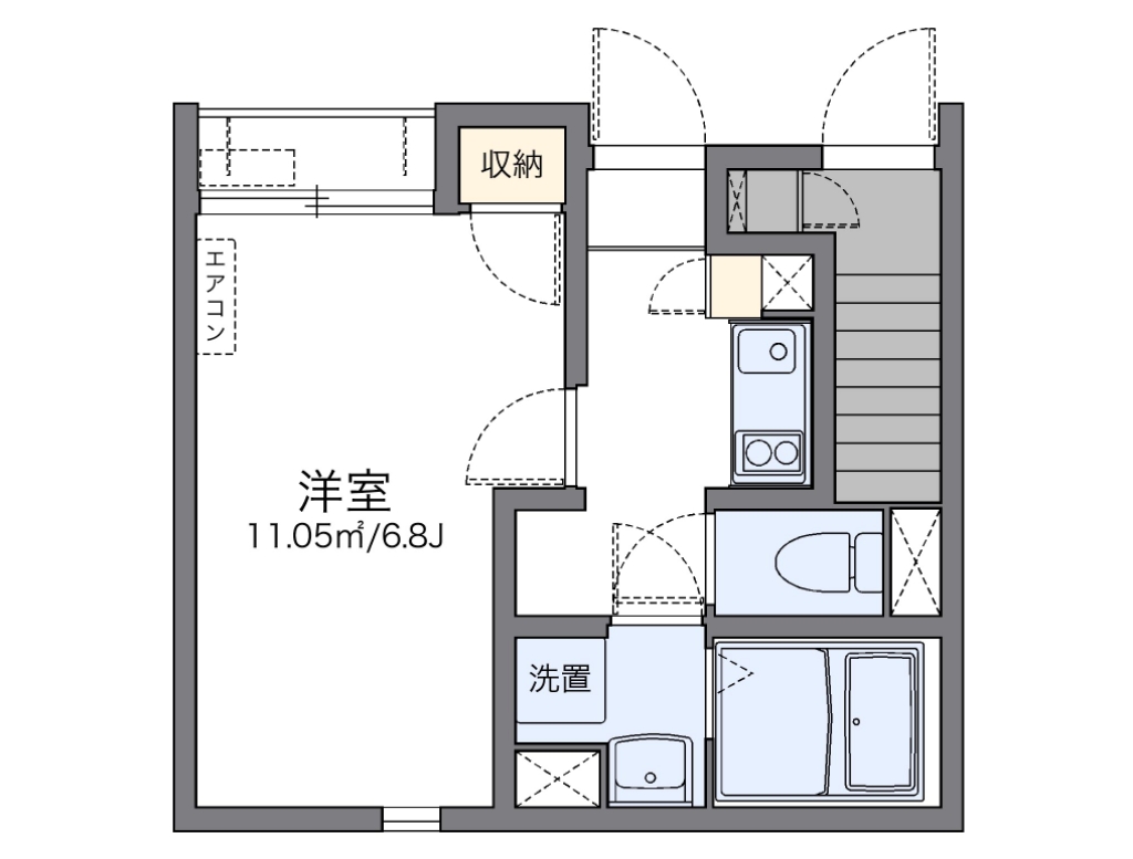 レオネクスト榊 103号室 間取り